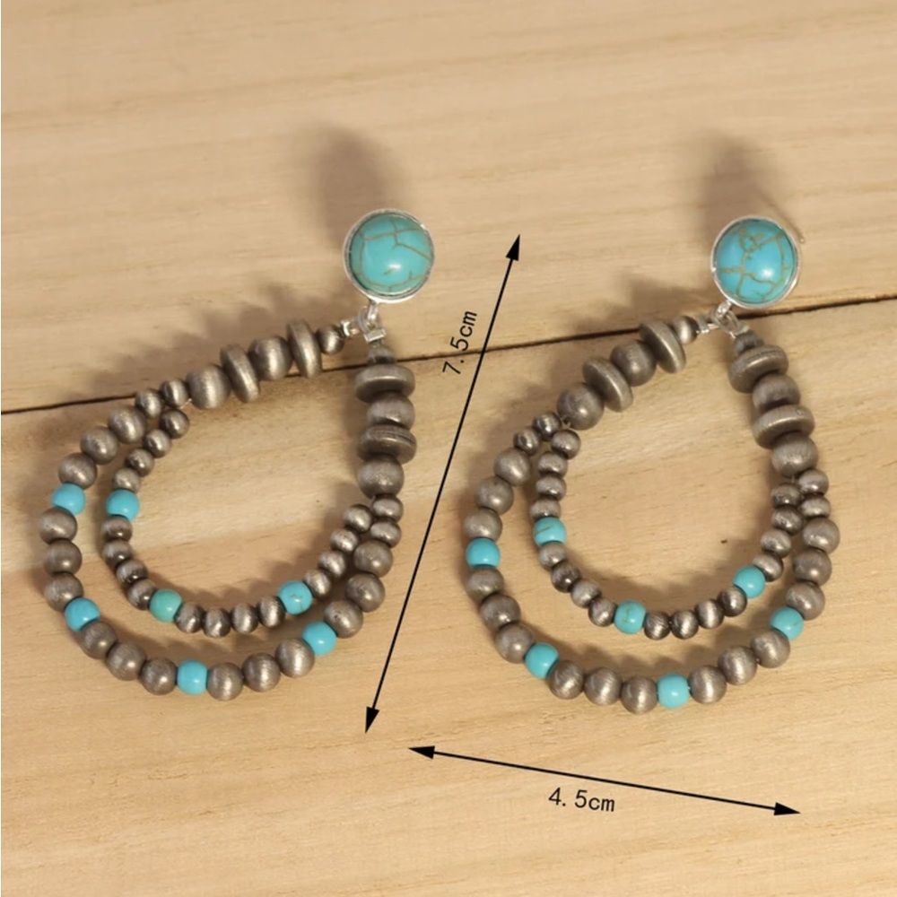 🌟🌟 Navajo Beaded Earrings - Picture 3 of 7